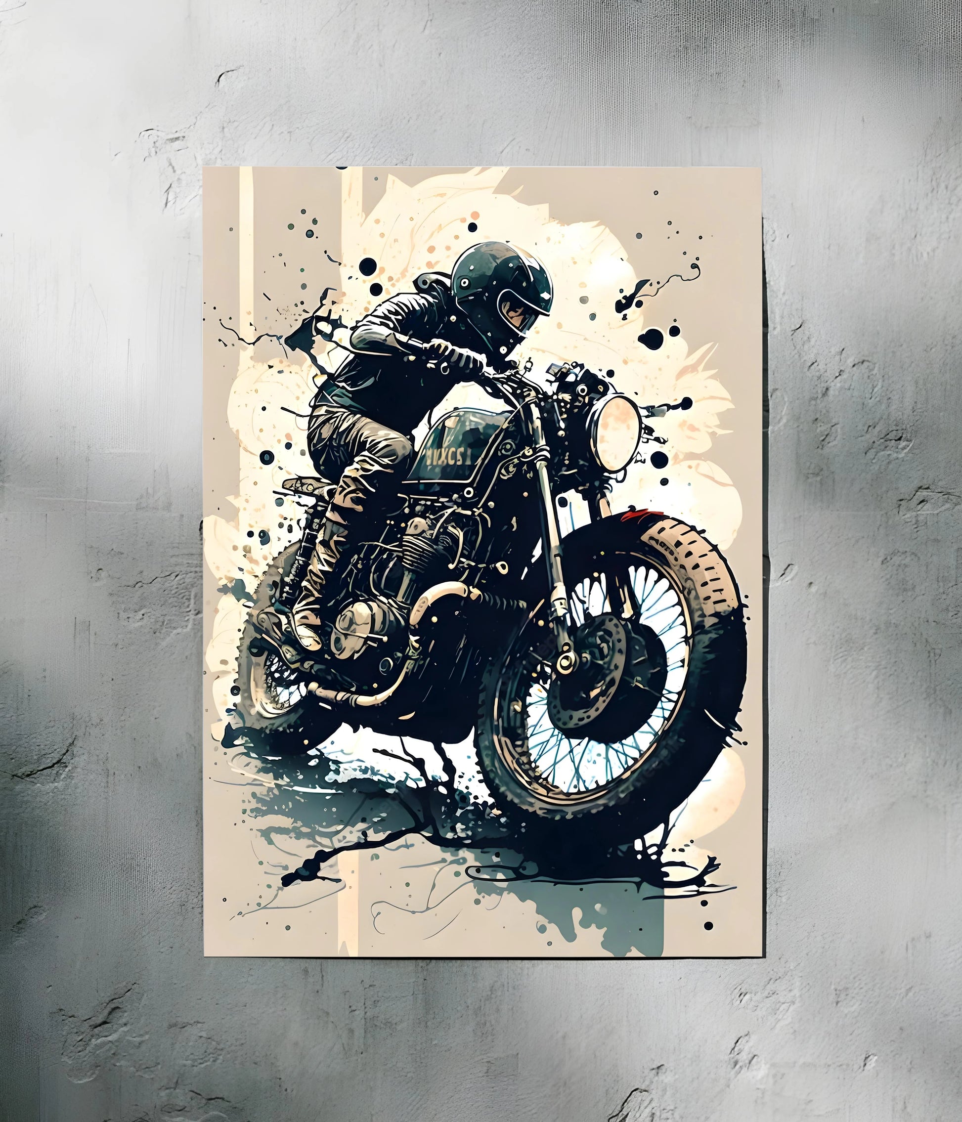 Ride the Rage – Motorbike Rider Metal Poster Second Image - Everanta