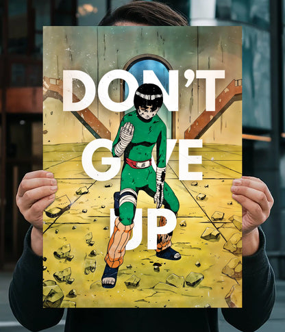 Rock Lee “Don’t Give Up” Anime Wall Poster Main Image - Everanta