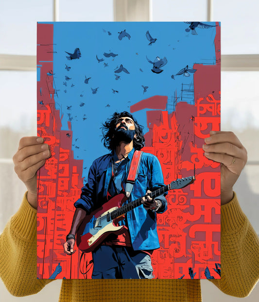 Rockstar Guitarist Movie Inspired Wall Poster Main Image - Everanta