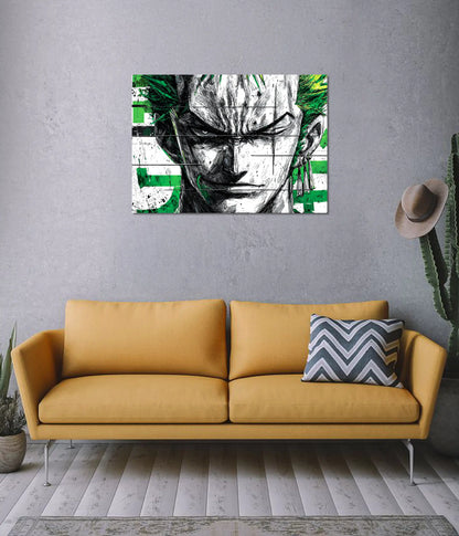 Roronoa Zoro Anime Wall Poster on Wall - Everanta