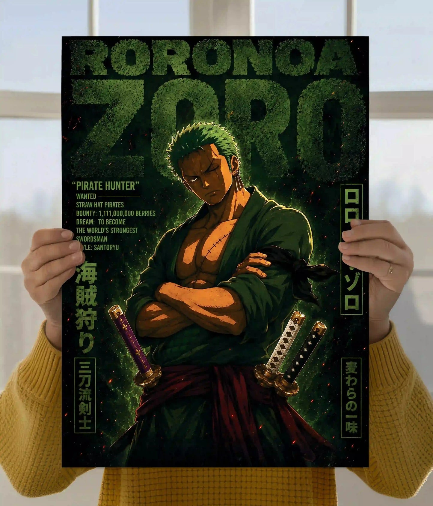Roronoa Zoro Pirate Hunter Wall Poster Main Image - Everanta