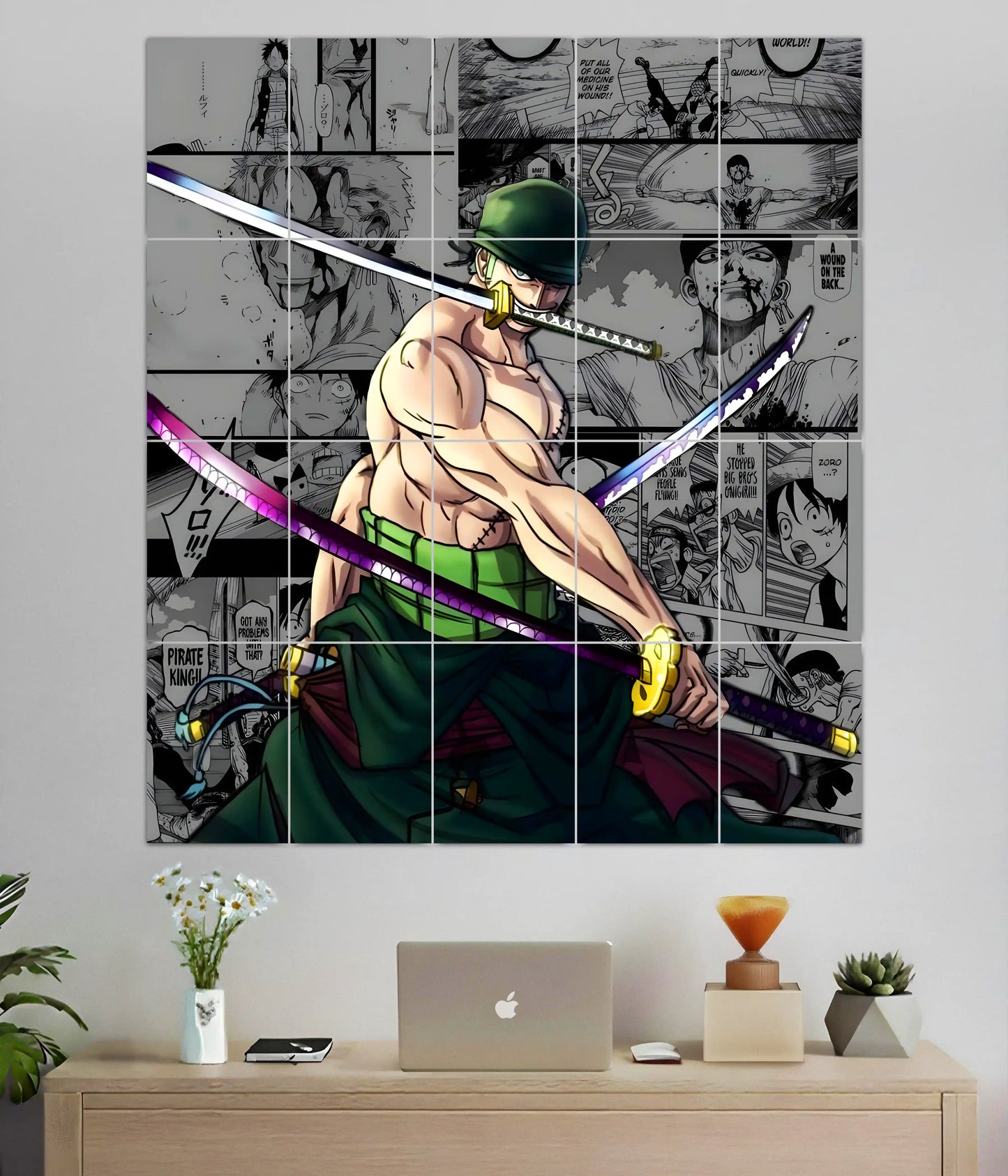 Roronoa Zoro Three Sword Style 20-Piece Split Poster Main Image - Everanta