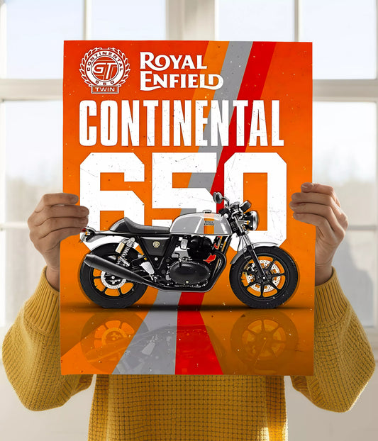 Royal Enfield Continental 650 Wall Poster Holding Image - Everanta