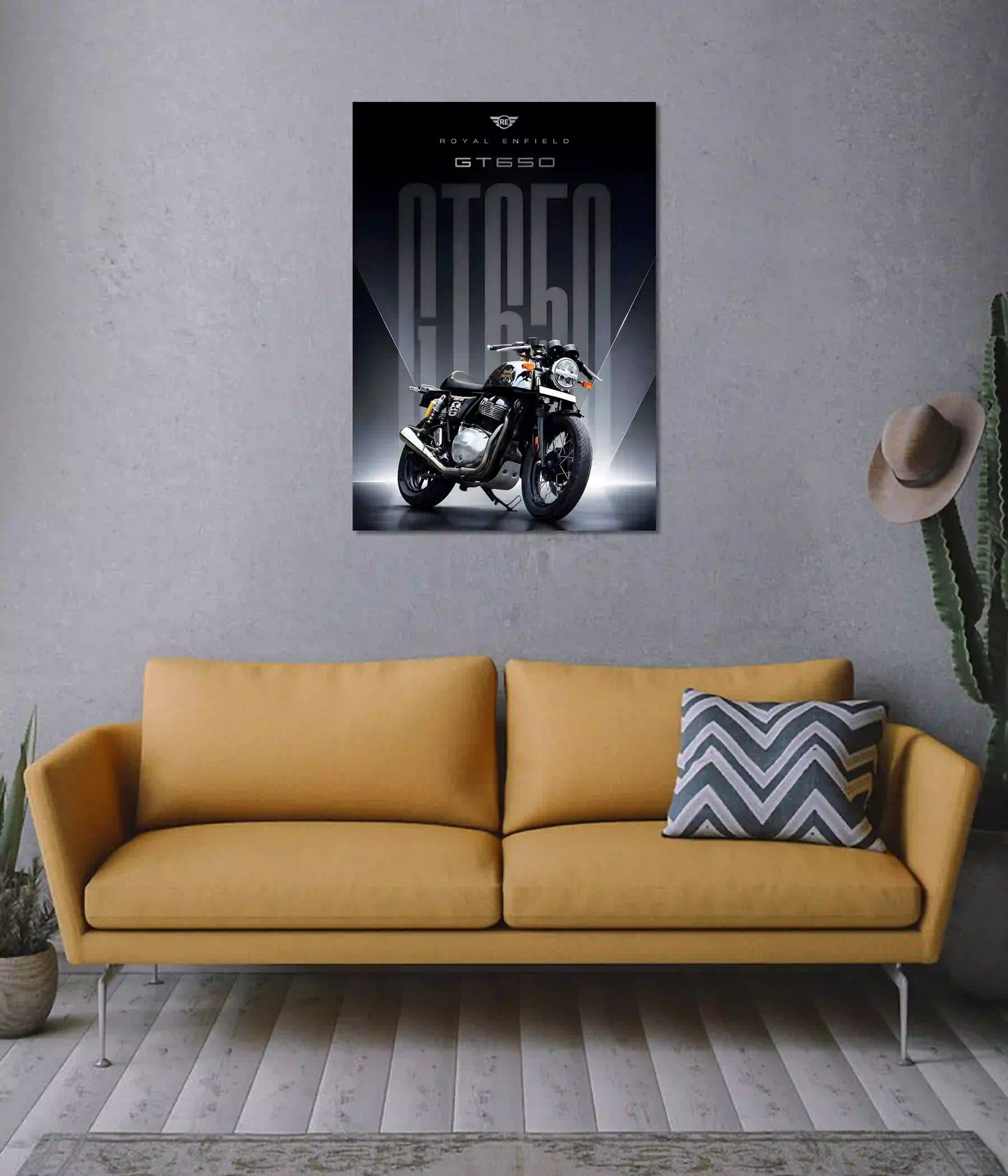 Royal Enfield Continental GT 650 Midnight Wall Poster on Wall - Everanta