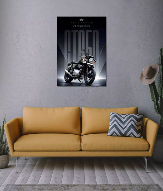 Royal Enfield Continental GT 650 Midnight Wall Poster on Wall - Everanta