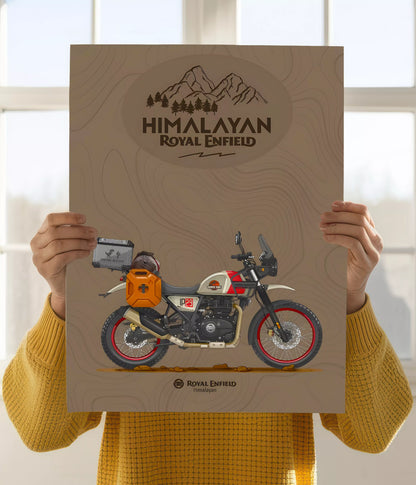 Royal Enfield Himalayan Adventure Poster Holding Image - Everanta