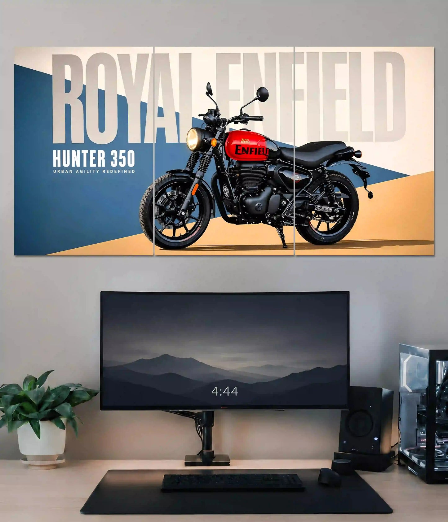 Royal Enfield Hunter 350 Urban Legend Split Poster Main Image - Everanta