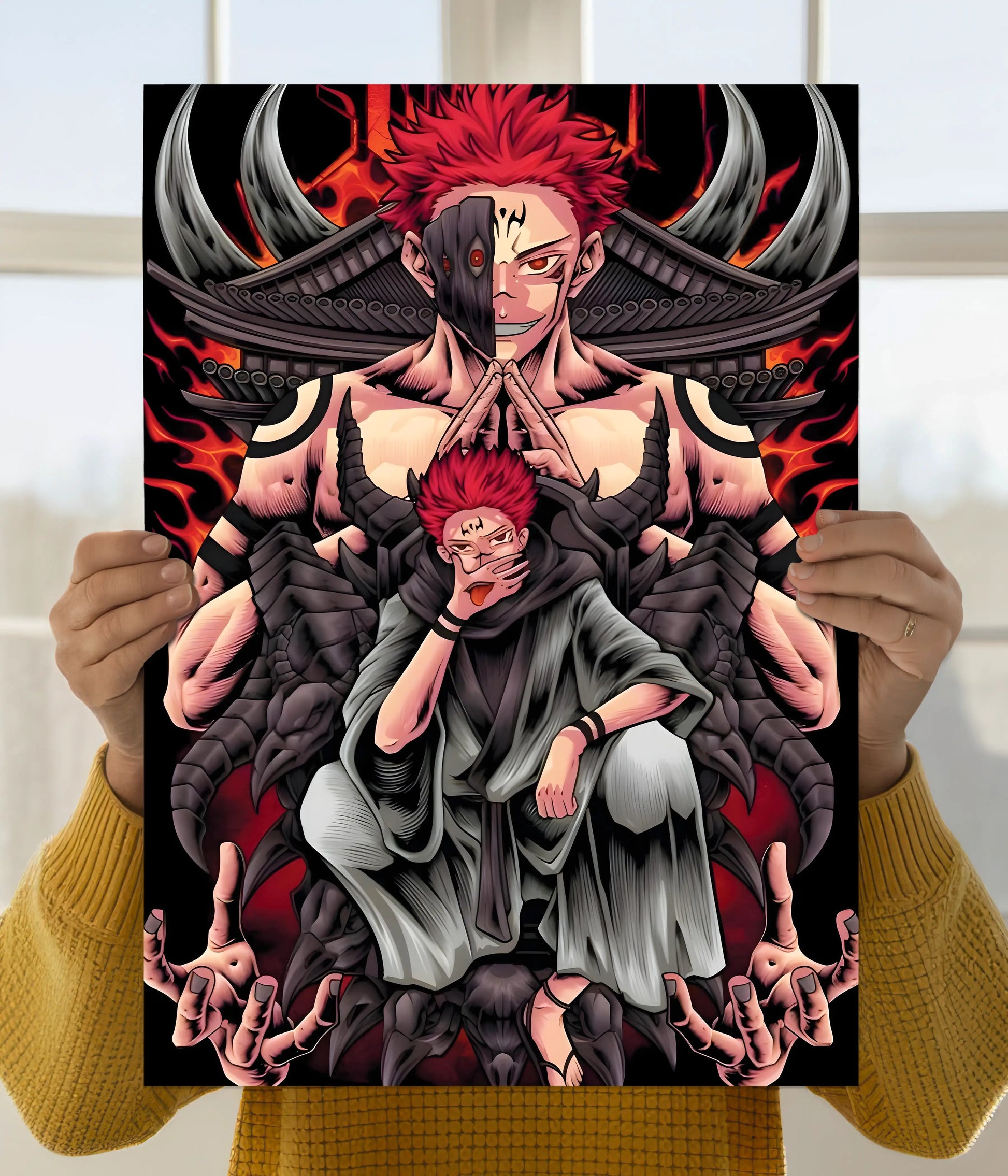 Ryomen Sukuna Transformation Art – Jujutsu Kaisen Poster Main Image - Everanta
