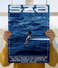 SZA SOS Ocean Aesthetic Wall Poster