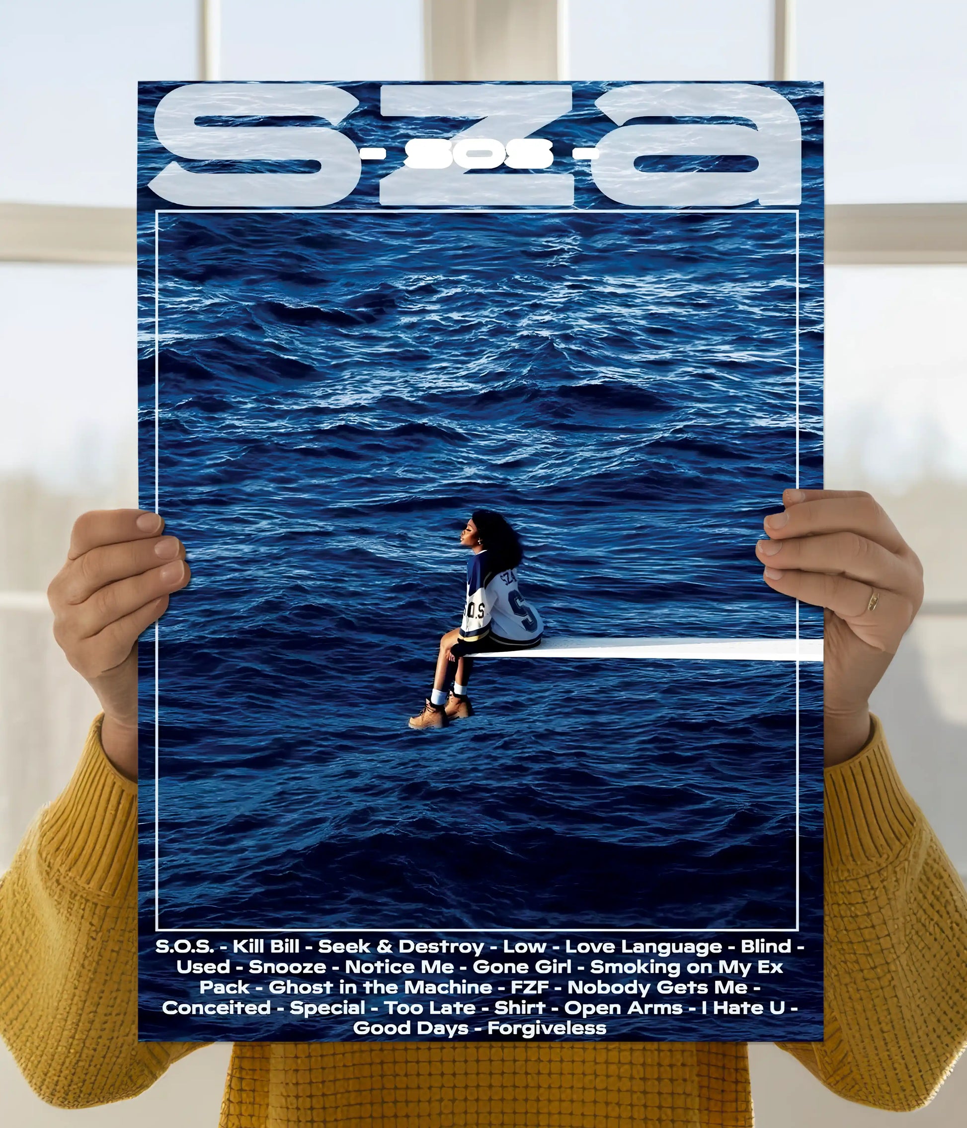 SZA SOS Ocean Aesthetic Wall Poster Main Image - Everanta
