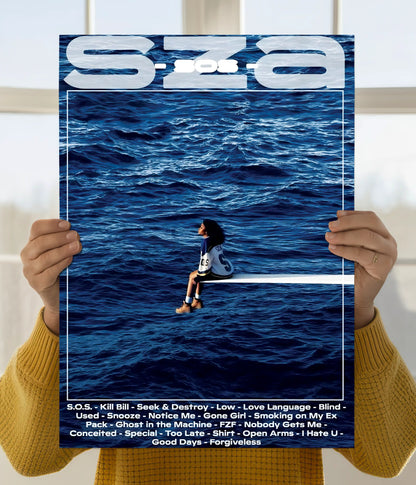 SZA SOS Ocean Aesthetic Wall Poster Main Image - Everanta