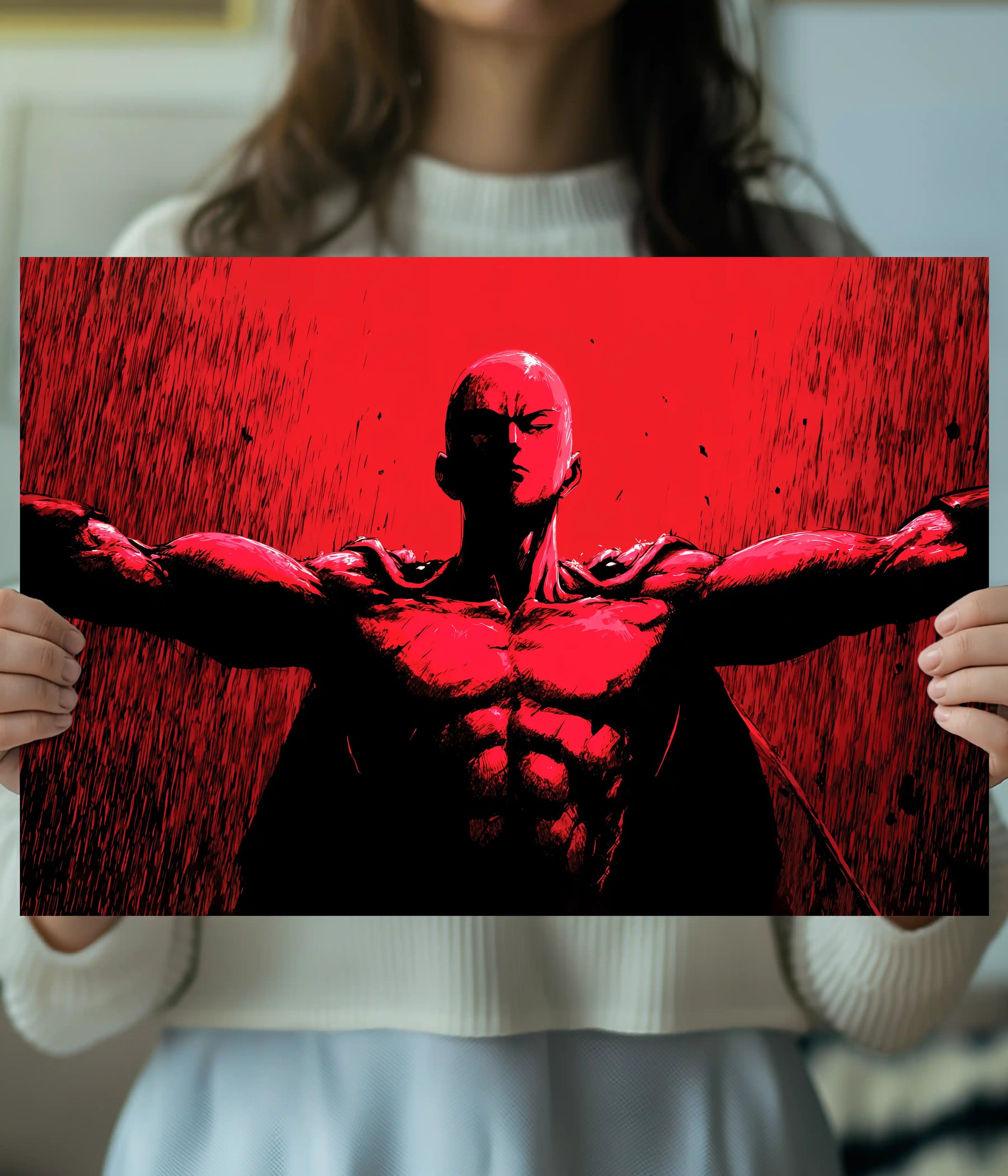Saitama Power Anime Wall Poster Main Image - Everanta