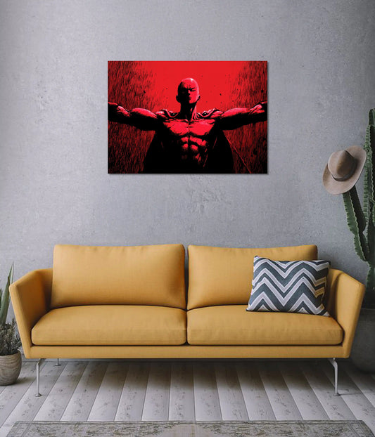 Saitama Power Anime Wall Poster on Wall - Everanta