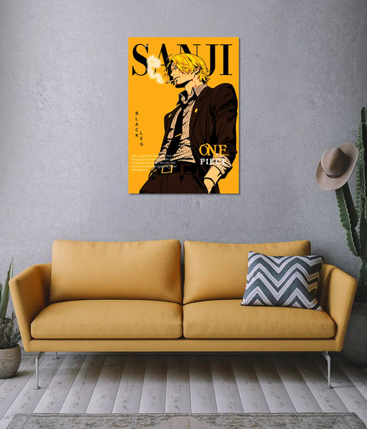 Sanji “Black Leg” Style One Piece Anime Poster on Wall - Everanta
