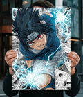 Sasuke Chidori Action Poster