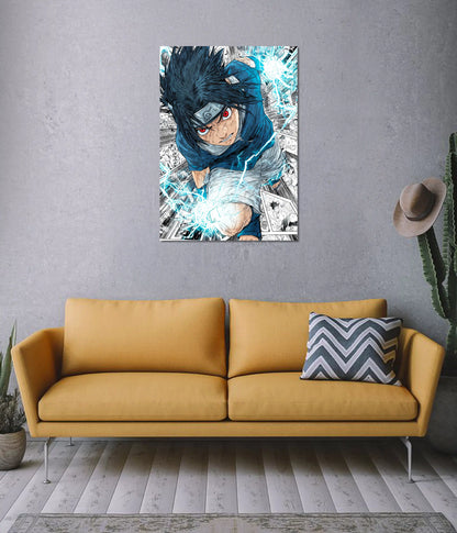 Sasuke Chidori Action Poster on Wall - Everanta