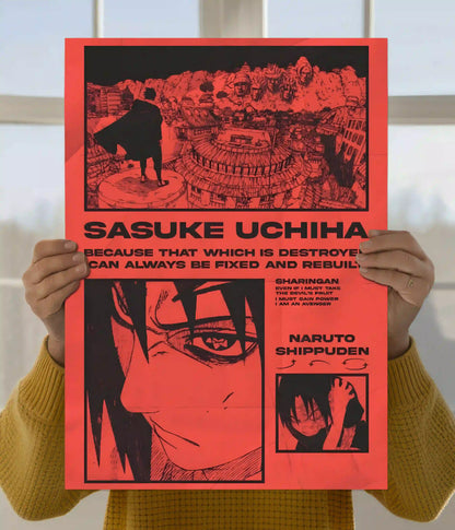 Sasuke Uchiha Crimson Legacy Wall Poster Main Image - Everanta