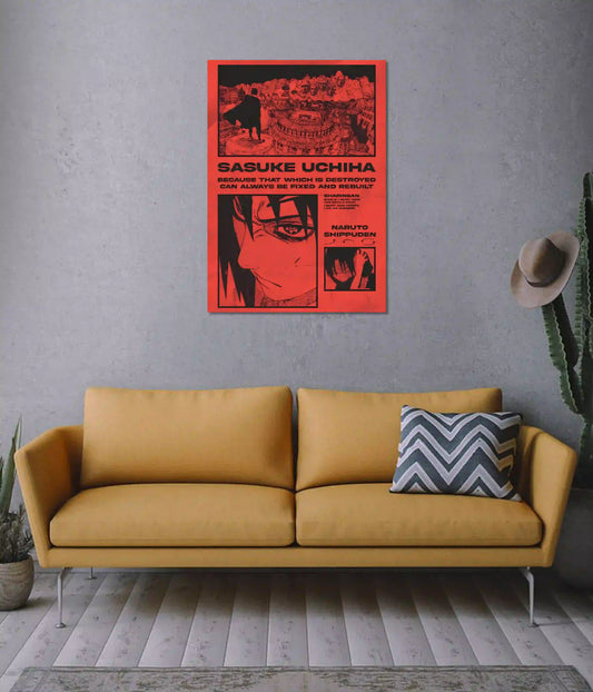 Sasuke Uchiha Crimson Legacy Wall Poster on Wall - Everanta