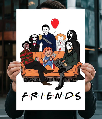 Scary Friends Horror Parody Wall Poster Main Image - Everanta