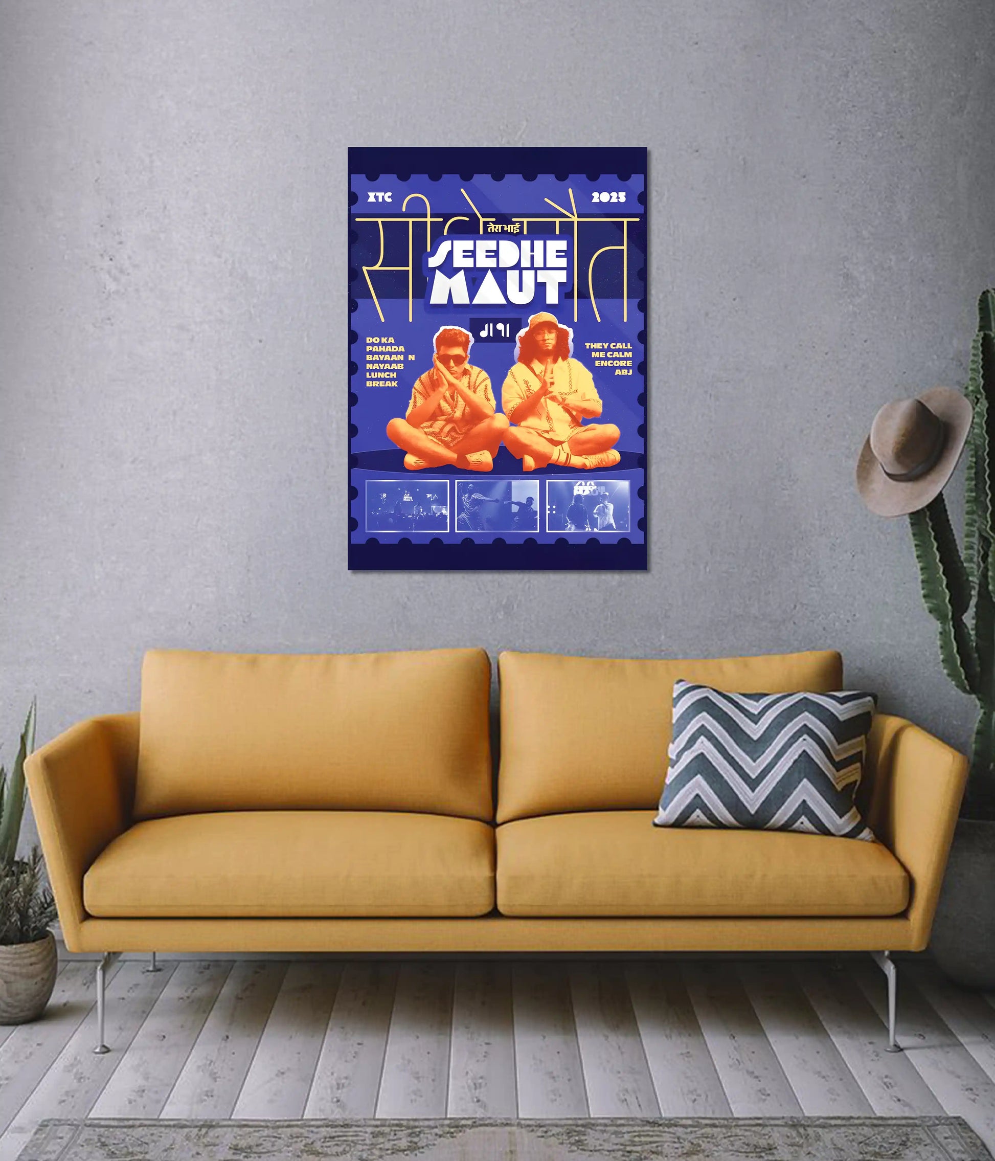 Seedhe Maut Hip-Hop Poster – Desi Rap Duo on Wall - Everanta