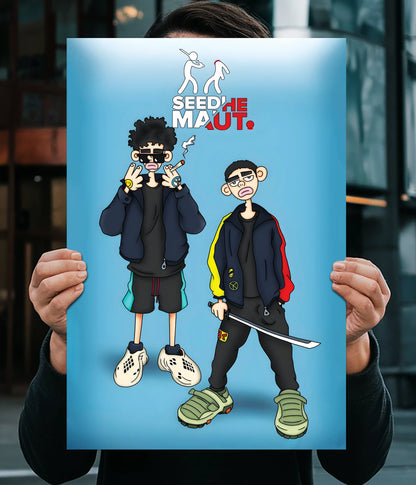 Seedhe Maut – Hip Hop Duo Animated Wall Poster Main Image - Everanta