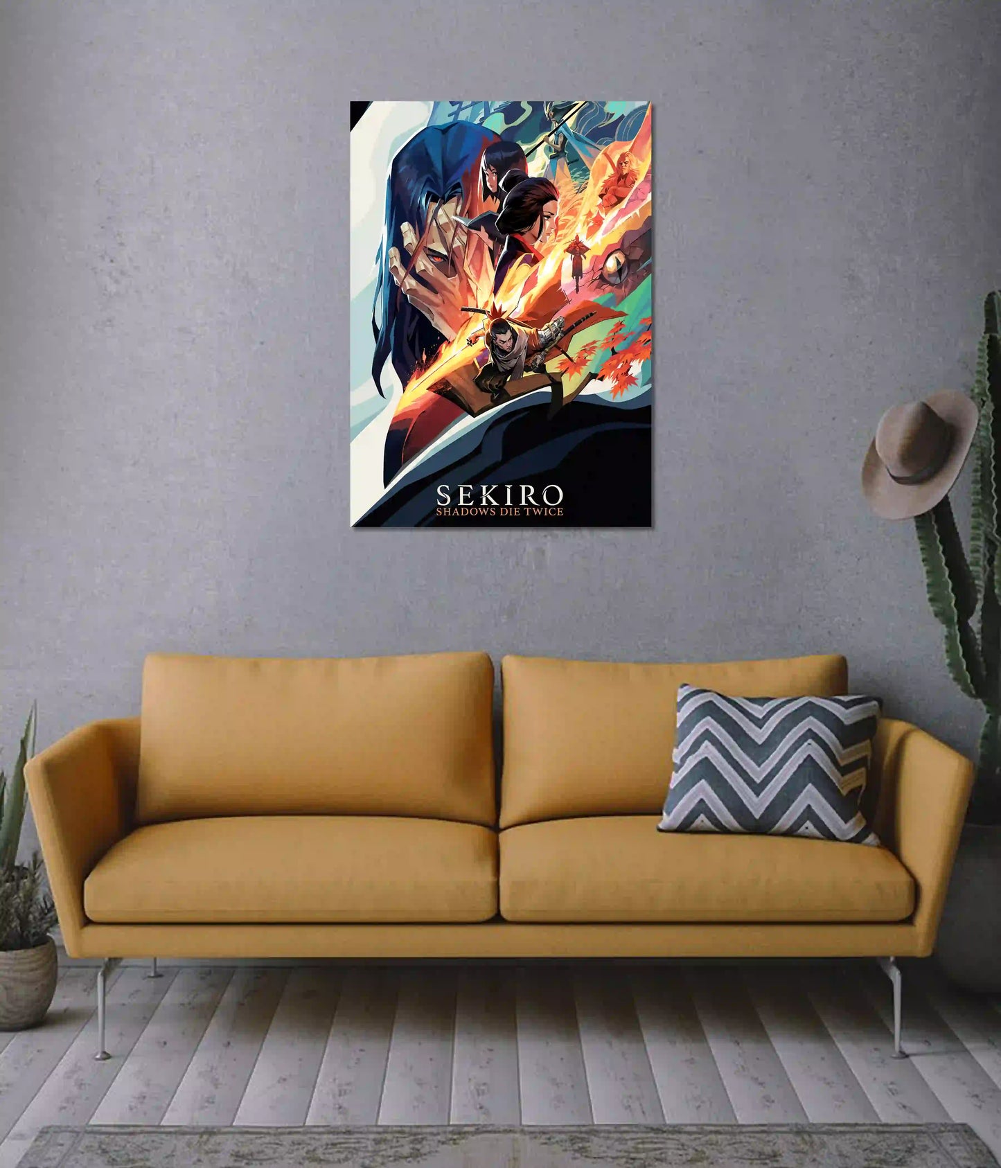 Sekiro Shadows Die Twice Illustrated Poster on Wall - Everanta