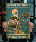 Self Love Skeleton Aesthetic Poster