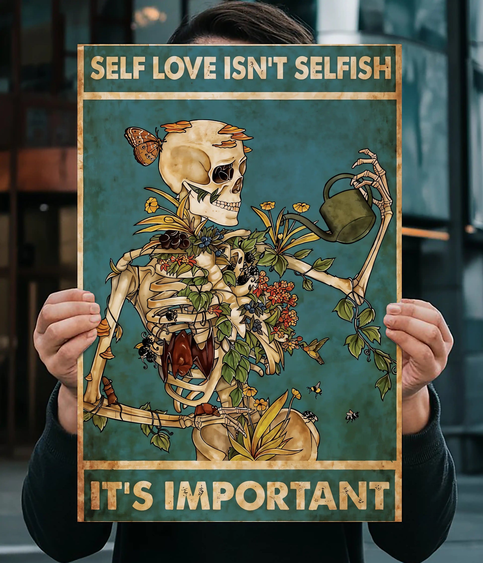 Self Love Skeleton Aesthetic Poster Main Image - Everanta