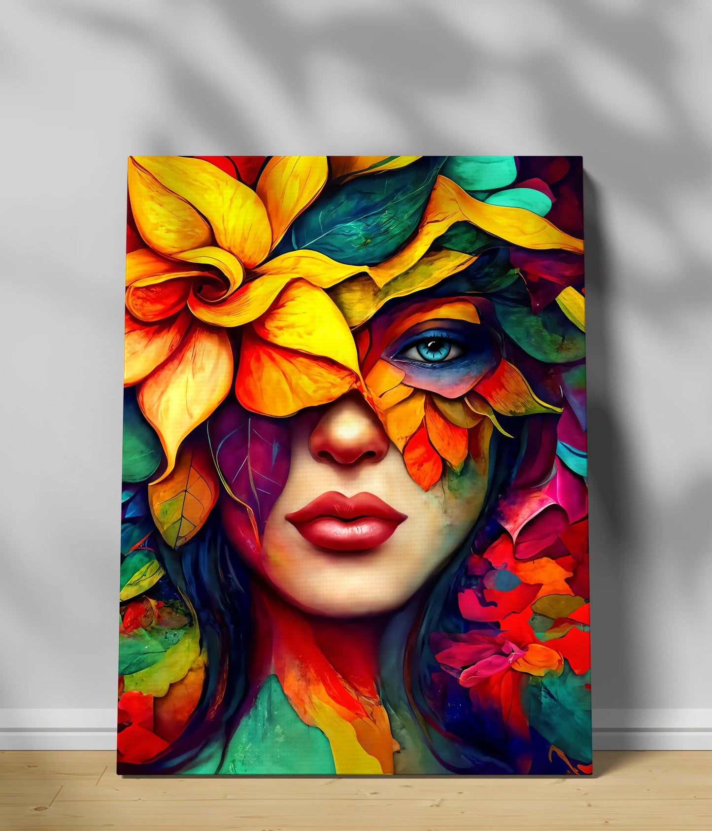 Serenity Bloom – Floral Portrait Canvas Print Main Image - Everanta