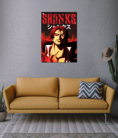 Shanks One Piece Anime Poster on Wall - Everanta