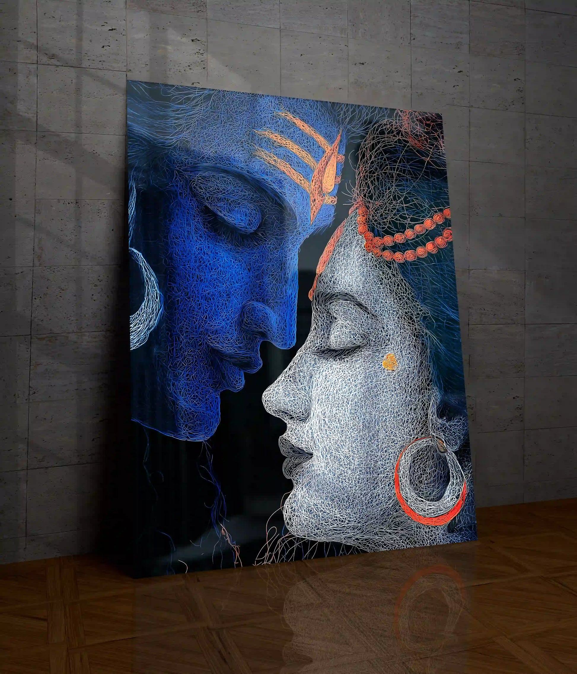 Shiv Parvati Divine Union Metal Poster Main Image - Everanta
