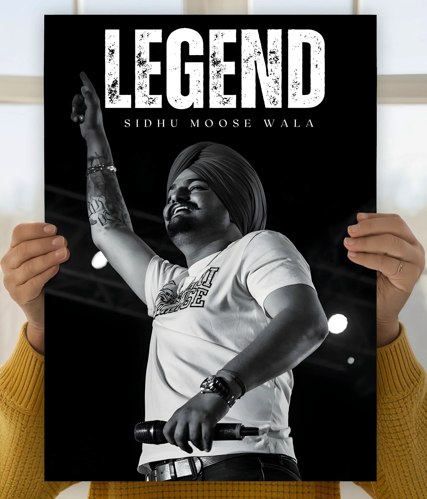 Sidhu Moosewala Legend – Iconic Punjabi Music Wall Poster Main Image - Everanta