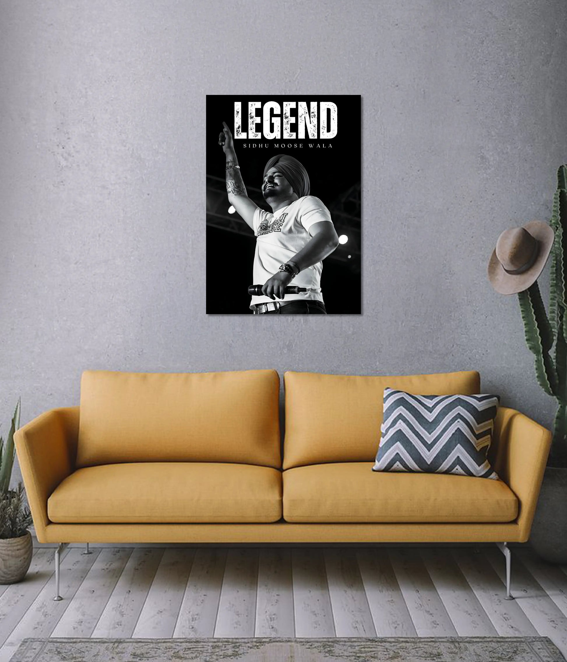 Sidhu Moosewala Legend – Iconic Punjabi Music Wall Poster on Wall - Everanta