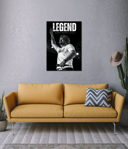 Sidhu Moosewala Legend – Iconic Punjabi Music Wall Poster on Wall - Everanta