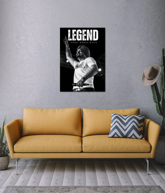 Sidhu Moosewala Legend – Iconic Punjabi Music Wall Poster on Wall - Everanta