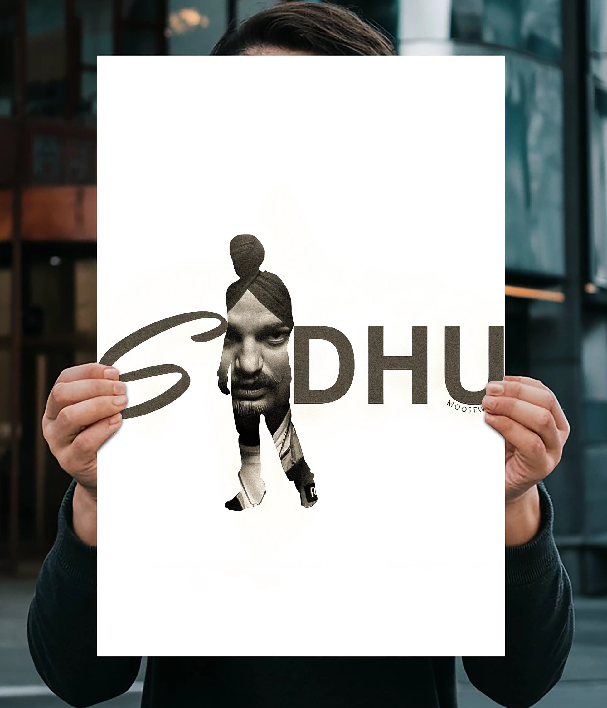 Sidhu Moosewala – Minimalist Punjabi Music Wall Poster Main Image - Everanta