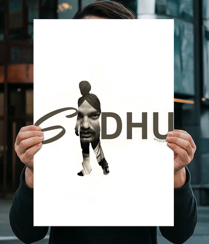 Sidhu Moosewala – Minimalist Punjabi Music Wall Poster Main Image - Everanta
