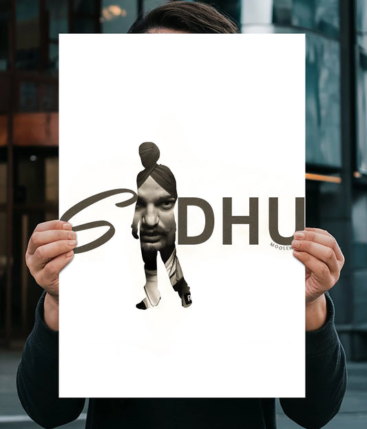 Sidhu Moosewala – Minimalist Punjabi Music Wall Poster Main Image - Everanta