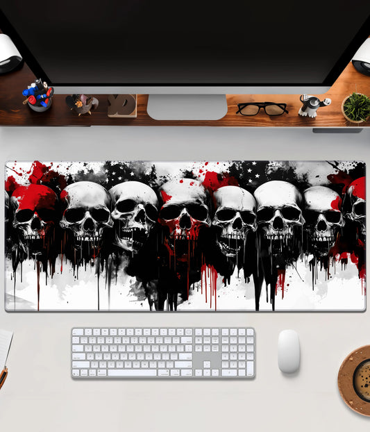 Skull Fury Desk Mat – Extended Gaming Mouse Pad Main Image - Everanta