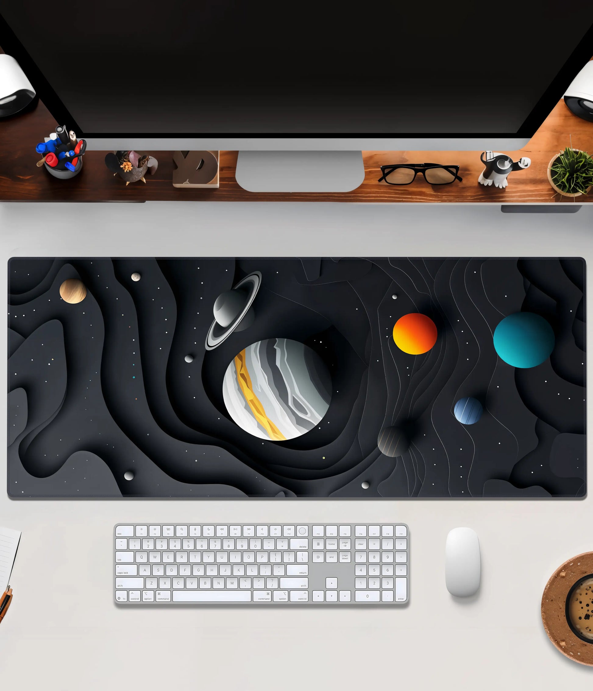 Solar System Desk Mat – Extended Gaming & Office Mouse Pad Main Image - Everanta