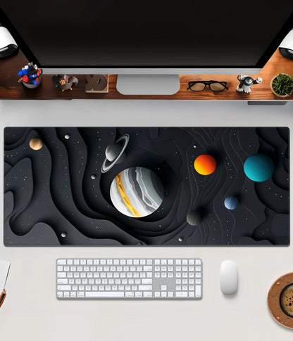 Solar System Desk Mat – Extended Gaming & Office Mouse Pad Main Image - Everanta