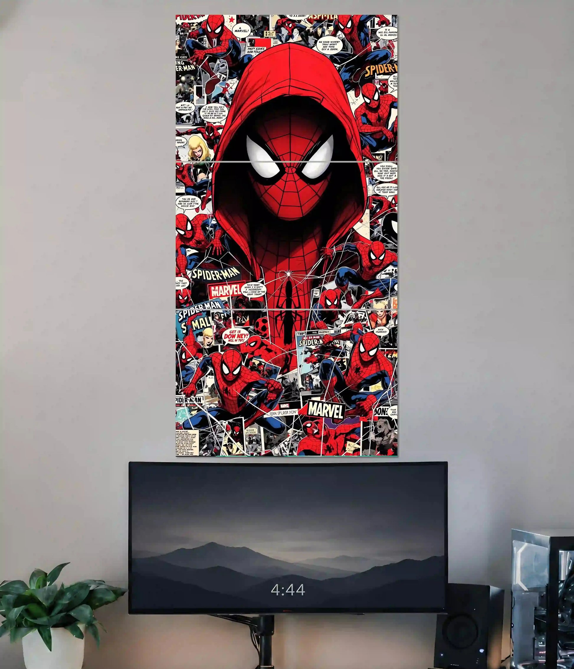 Spider-Man Comic Collage 3 Piece Split Poster Main Image - Everanta