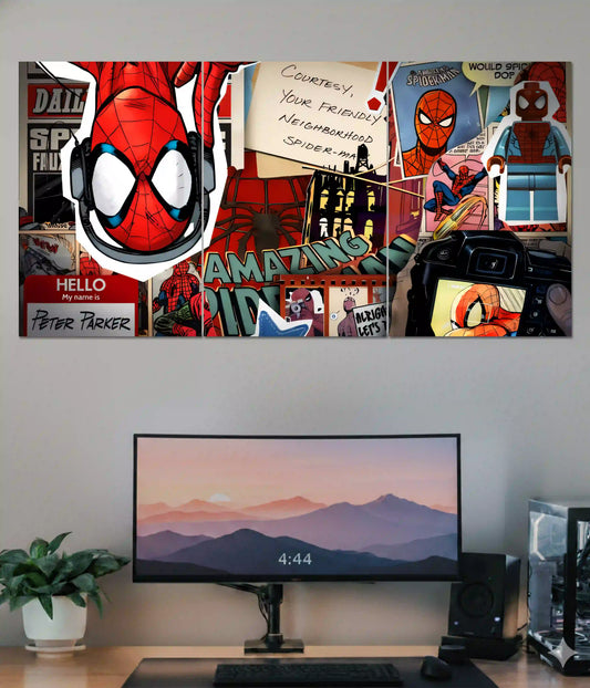 Spider-Man Comic Collage Split Poster Main Image - Everanta