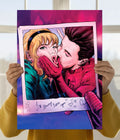 Spider-Man & Gwen Love Comic Art Poster
