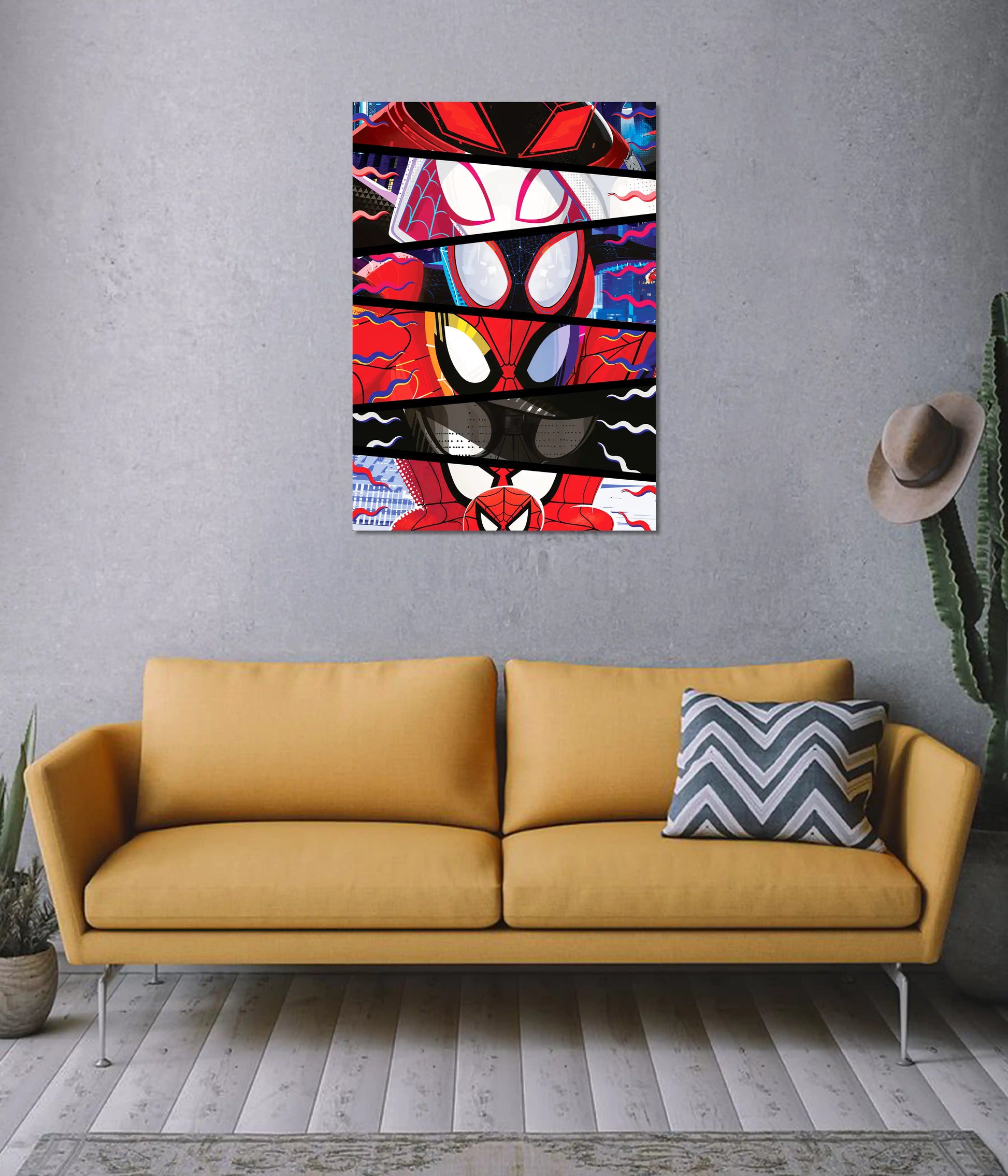 Spider-Man Multiverse Masks Wall Poster on Wall - Everanta