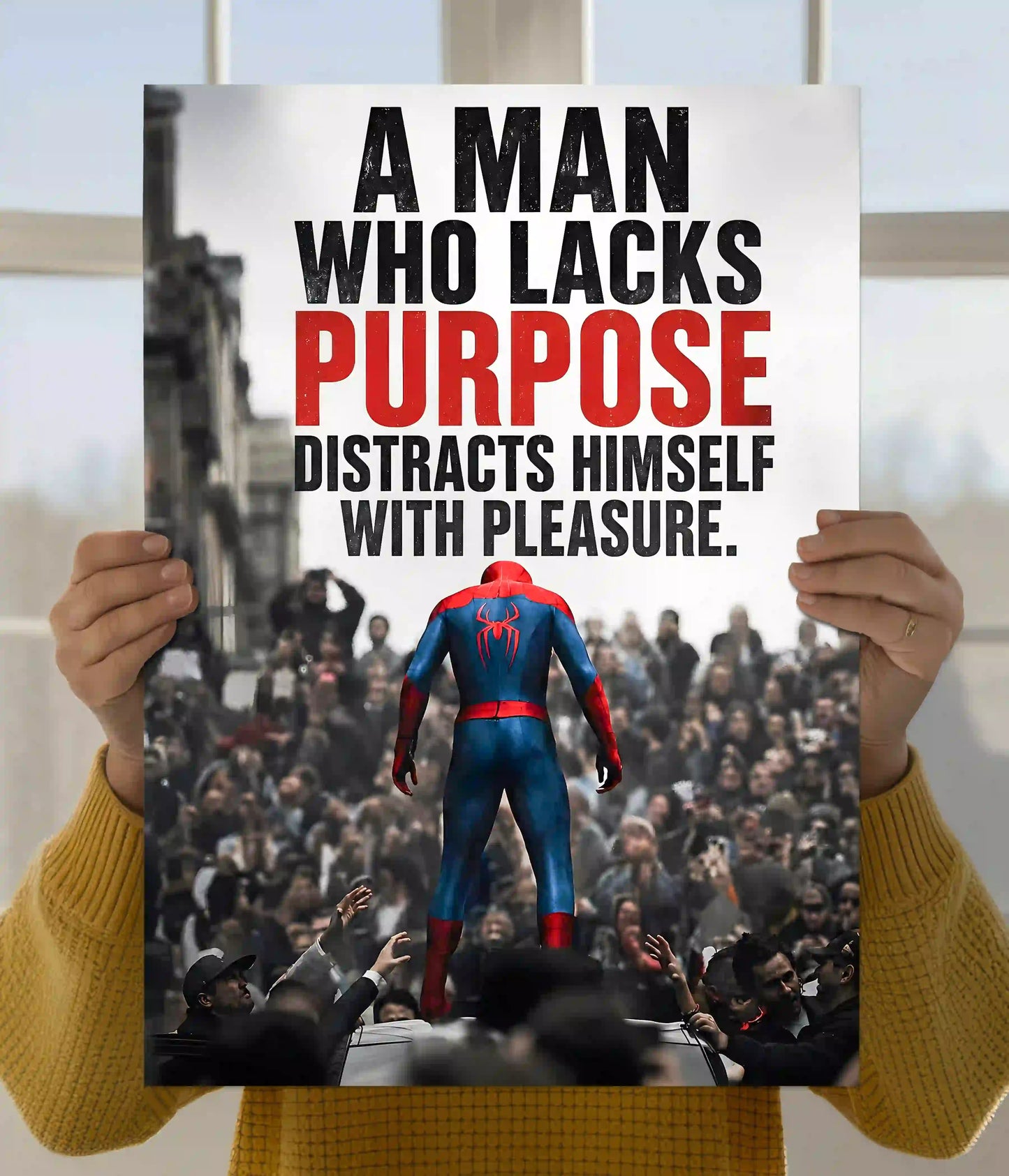 Spider-Man Purpose Over Pleasure Motivational Poster Main Image - Everanta