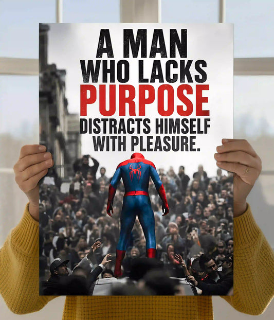 Spider-Man Purpose Over Pleasure Motivational Poster Main Image - Everanta