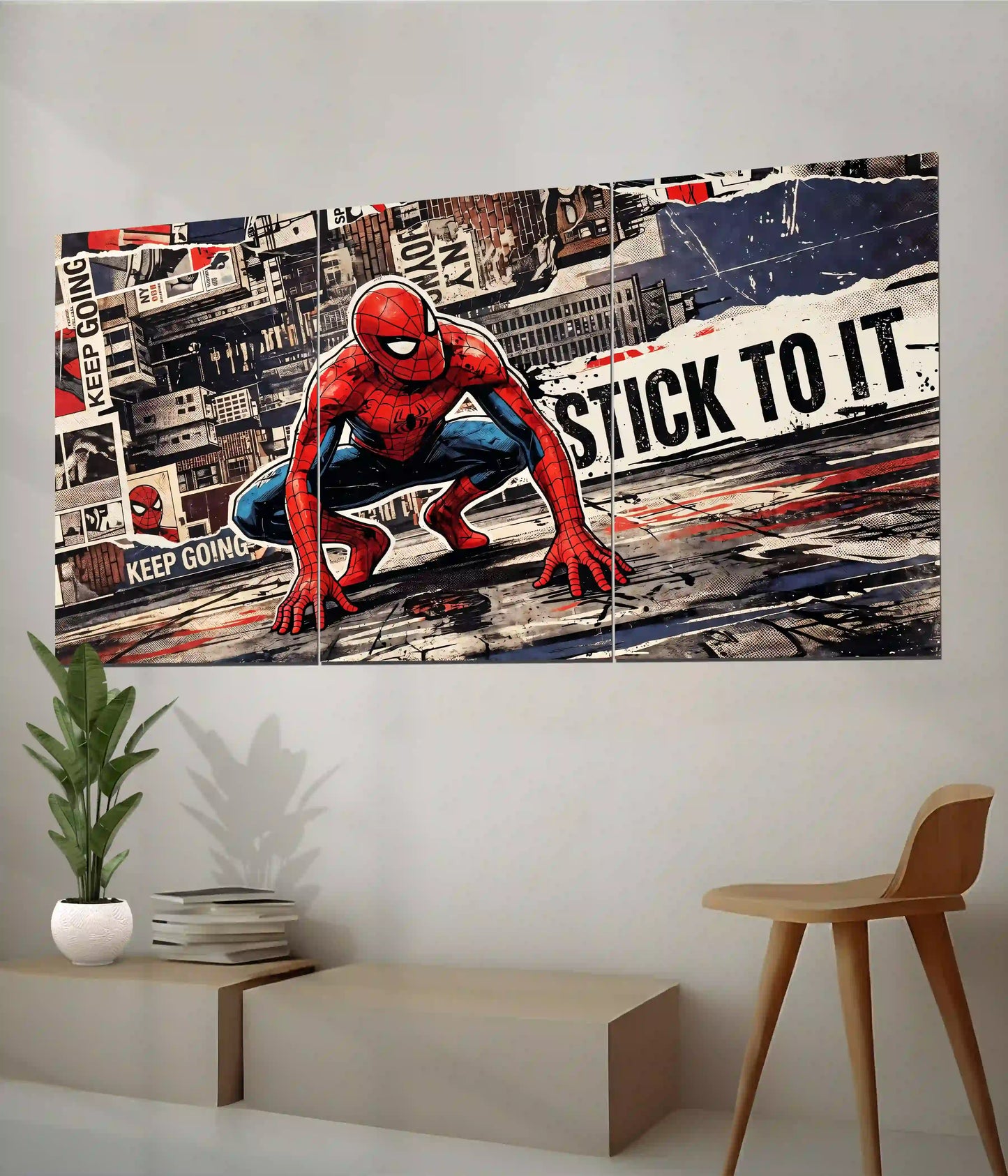 Spider-Man Street Hero Split Poster Side Look - Everanta