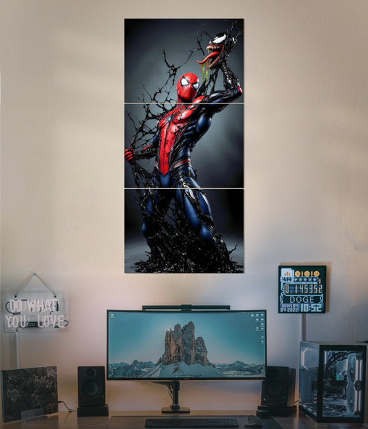 Spiderman vs Venom – Split Wall Poster Main Image - Everanta