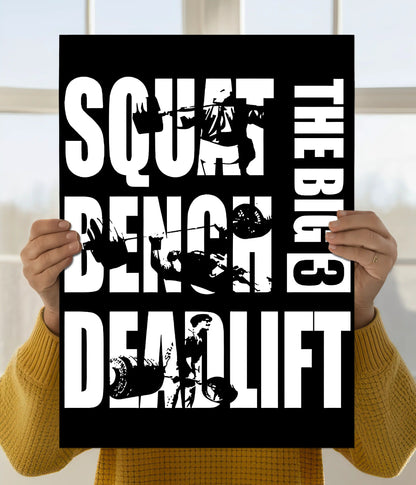 Squat Bench Deadlift Poster Main Image - Everanta